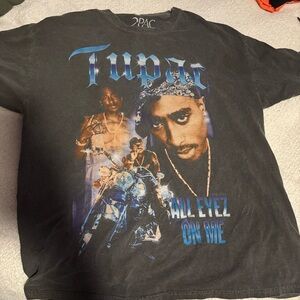 2Pac Graphic Tee in Black and Blue